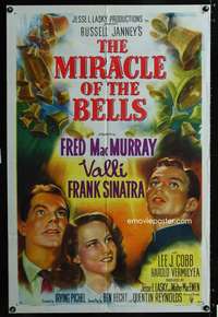 c495 MIRACLE OF THE BELLS one-sheet movie poster '48 Frank Sinatra, Valli