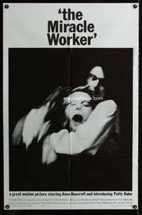 c493 MIRACLE WORKER one-sheet movie poster '62 Anne Bancroft, Helen Keller