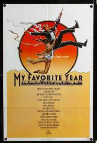 c479 MY FAVORITE YEAR one-sheet movie poster '82 Peter O'Toole, Alvin art!