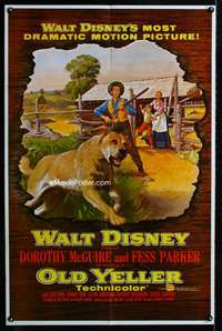 c450 OLD YELLER one-sheet movie poster '57 most classic Disney canine!