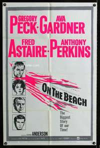 c447 ON THE BEACH one-sheet movie poster '59 Greg Peck, Ava Gardner