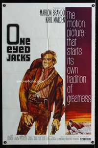 c445 ONE EYED JACKS one-sheet movie poster '61 Brando directed & starred!