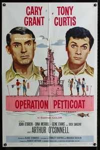 c432 OPERATION PETTICOAT one-sheet movie poster '59 Cary Grant, Tony Curtis