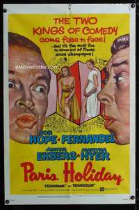 c421 PARIS HOLIDAY one-sheet movie poster '58 Bob Hope, Anita Ekberg