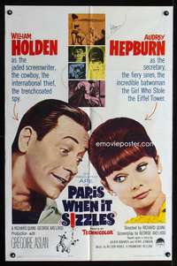 c420 PARIS WHEN IT SIZZLES one-sheet movie poster '64 Audrey Hepburn