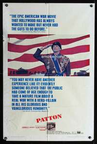 c415 PATTON one-sheet movie poster '70 George C Scott military classic!