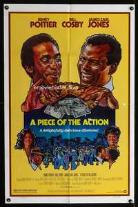 c402 PIECE OF THE ACTION one-sheet movie poster '77 Sidney Poitier, Cosby