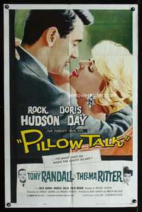 c401 PILLOW TALK one-sheet movie poster '59 Rock Hudson & Doris Day!