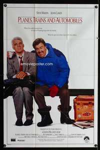 c389 PLANES, TRAINS & AUTOMOBILES one-sheet movie poster '87 Martin, Candy