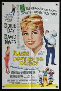 c387 PLEASE DON'T EAT THE DAISIES one-sheet movie poster '60 Doris Day