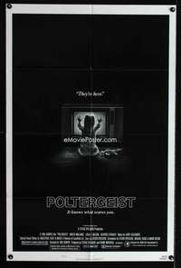 c385 POLTERGEIST style B one-sheet movie poster '82 Hooper, They're here!