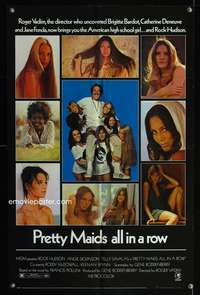 c376 PRETTY MAIDS ALL IN A ROW one-sheet movie poster '71 Rock Hudson
