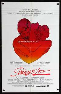 c374 PRIEST OF LOVE one-sheet movie poster '81 Ian McKellen, Ava Gardner