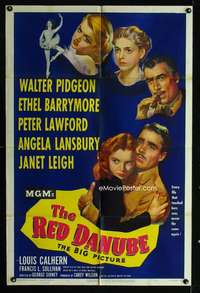 c333 RED DANUBE one-sheet movie poster '49 Janet Leigh, Angela Lansbury