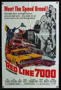 c331 RED LINE 7000 one-sheet movie poster '65 car racing, James Caan
