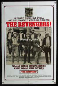 c312 REVENGERS style B one-sheet movie poster '72 William Holden, Borgnine