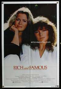 c307 RICH & FAMOUS one-sheet movie poster '81 Bisset, Candice Bergen