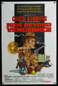c304 RIDE BEYOND VENGEANCE one-sheet movie poster '66 Chuck Connors
