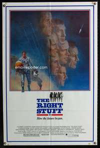 c298 RIGHT STUFF one-sheet movie poster '83 first astronauts, Tom Jung art!