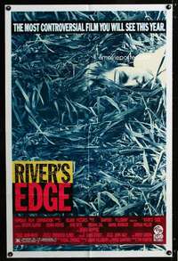 c290 RIVER'S EDGE one-sheet movie poster '86 Keanu Reeves, Crispin Glover