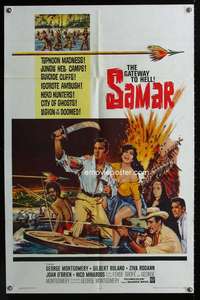 c256 SAMAR one-sheet movie poster '62 George Montgomery, gateway to Hell!