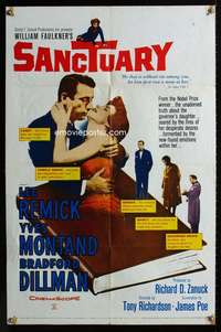 c255 SANCTUARY one-sheet movie poster '61 William Faulkner, Lee Remick