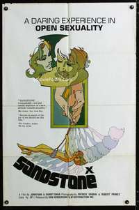 c252 SANDSTONE one-sheet movie poster '77 cool sexy Robert Tanenbaum art!