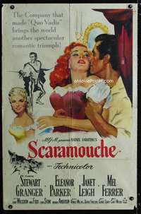 c242 SCARAMOUCHE one-sheet movie poster '52 Stewart Granger, Eleanor Parker