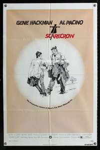 c241 SCARECROW one-sheet movie poster '73 Gene Hackman, Al Pacino
