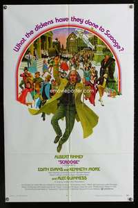 c235 SCROOGE artwork one-sheet movie poster '71 Finney, Charles Dickens