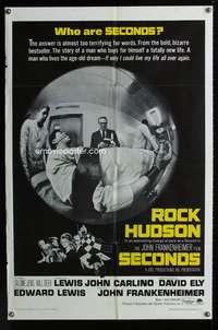 c231 SECONDS one-sheet movie poster '66 Rock Hudson, John Frankenheimer