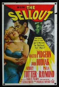 c221 SELLOUT one-sheet movie poster '52 Walter Pidgeon, Audrey Totter