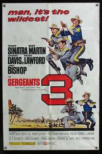 c216 SERGEANTS 3 one-sheet movie poster '62 Frank Sinatra, Dean Martin