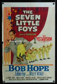 c211 SEVEN LITTLE FOYS one-sheet movie poster '55 Bob Hope with 7 kids!