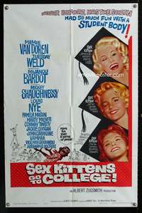 c208 SEX KITTENS GO TO COLLEGE one-sheet movie poster '60 Mamie Van Doren