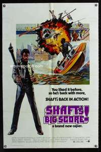 c204 SHAFT'S BIG SCORE one-sheet movie poster '72 mean Richard Roundtree!