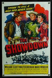 c181 SHOWDOWN one-sheet movie poster '50 Wild Bill Elliott, Brennan