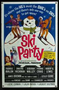 c158 SKI PARTY one-sheet movie poster '65 Frankie Avalon, Dwayne Hickman