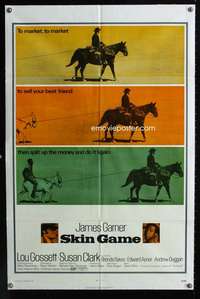 c156 SKIN GAME one-sheet movie poster '71 James Garner, Louis Gossett Jr
