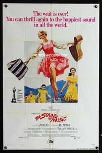 c140 SOUND OF MUSIC one-sheet movie poster R73 classic Julie Andrews!