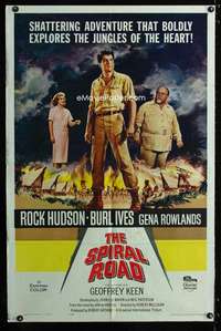c136 SPIRAL ROAD one-sheet movie poster '62 Rock Hudson,Burl Ives,Rowlands