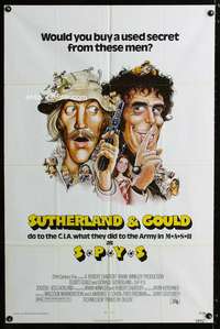 c134 SPYS one-sheet movie poster '74 Elliott Gould, Donald Sutherland