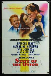 c130 STATE OF THE UNION one-sheet movie poster '48 Spencer Tracy, Hepburn
