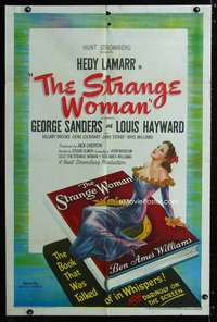 c128 STRANGE WOMAN one-sheet movie poster '46 Hedy Lamarr, George Sanders