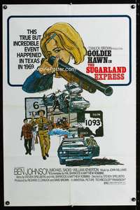 c127 SUGARLAND EXPRESS one-sheet movie poster '74 different Alexander art!