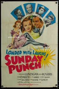 c124 SUNDAY PUNCH one-sheet movie poster '42 William Lundigan, Jean Rogers