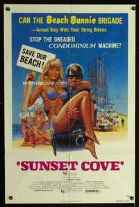 c123 SUNSET COVE one-sheet movie poster '78 John Carradine, sexy babe!