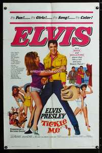 c103 TICKLE ME one-sheet movie poster '65 Elvis Presley, sexy Julie Adams!