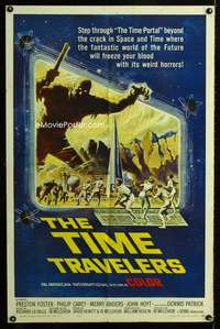 c101 TIME TRAVELERS one-sheet movie poster '64 cool Reynold Brown art!