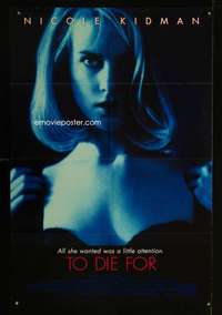 c098 TO DIE FOR one-sheet movie poster '95 super sexy Nicole Kidman!
